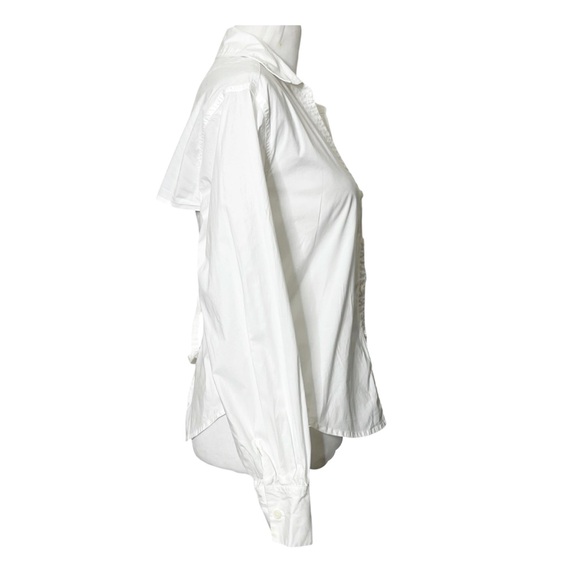 Jonathan Simkhai Skyler Button Down Women’s Size XS White Open Back Tie Shirt - Picture 4 of 8